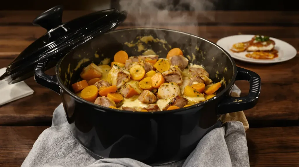Adieu la viande sèche, la recette secrète du sauté de porc à la crème de moutarde pour un dîner parfaitement fondant